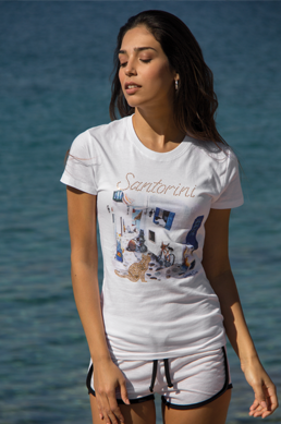 T-shirt-Santorini